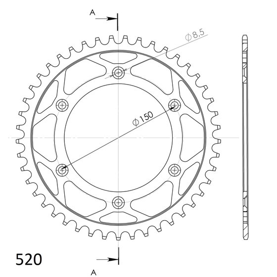 FE 550 E (2004 - 2008) steel rear sprocket | Supersprox