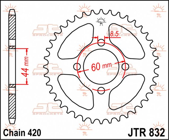 50 X-LIMIT (1997 - 1998) steel rear sprocket | JT Sprockets