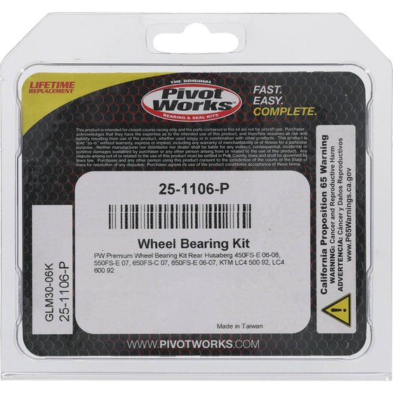 FC 450 (2006 - 2008) wheel bearing kit rear | All Balls