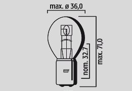 FLAME XC 125 (1995 - 2000) 12v 25/25w ba20d filament headlight bulb | FLOSSER