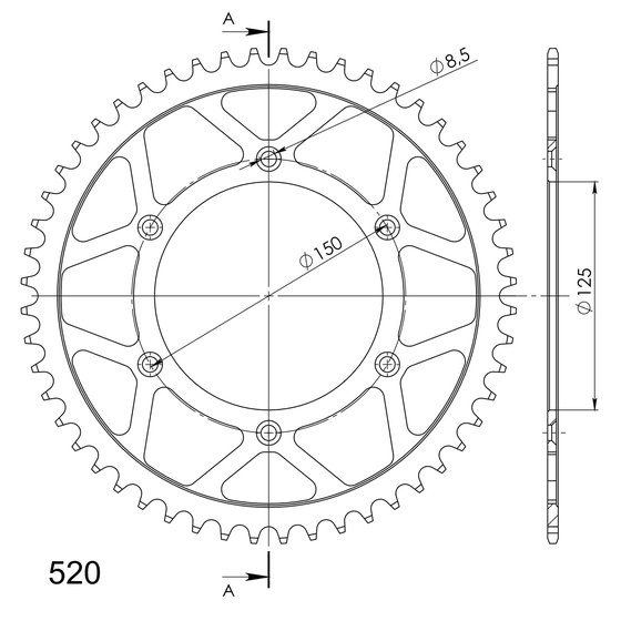 FC 450 (2004 - 2008) steel rear sprocket | Supersprox