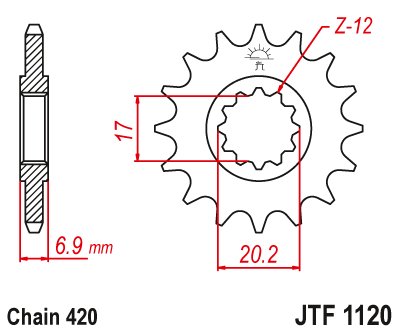 RR 50 ENDURO SPORT 2T (2015 - 2020) front sprocket 11tooth pitch 420 jtf112011 | JT Sprockets