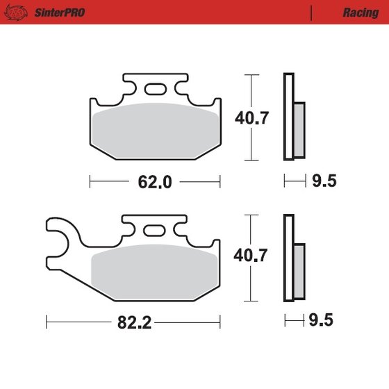 500 QUEST (2004 - 2004) sintered metal racing brake pads | MOTO-MASTER