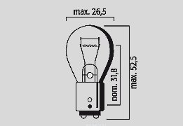 125 SKYLINER (1998 - 1999) 12v amber bay15d bulb (10 pack) | FLOSSER