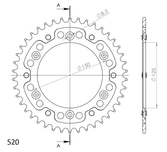 FE 570 (2009 - 2011) stealth rear sprocket | Supersprox