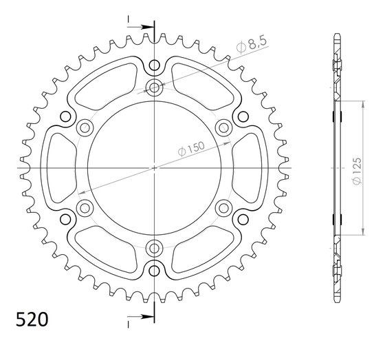 FE 570 (2009 - 2011) stealth rear sprocket | Supersprox