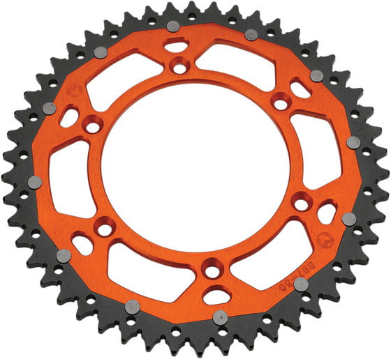 TE 125 (2012 - 2014) dual mse rear sprocket - 52 teeth - orange/natural | MOOSE RACING