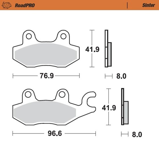 CAFFENERO 250 (2008 - 2014) scooter brake pad - roadpro sinter | MOTO-MASTER