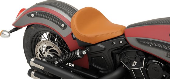 SCOUT (2015 - 2022) smooth brown solo seat for bobber style motorcycles | DRAG SPECIALTIES SEATS