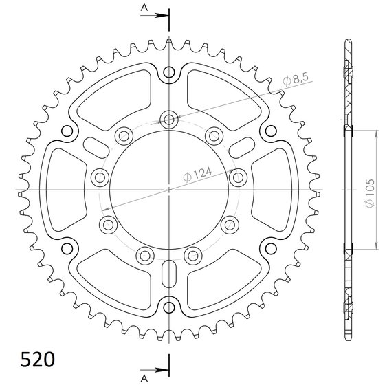 450F (2003 - 2021) supersprox stealth rear sprocket tm gold 49 | Supersprox