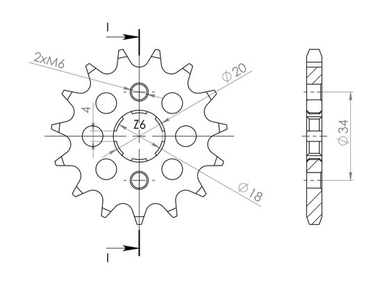 VL 125 DAYSTAR (2000 - 2005) supersprox / jt front sprocket 259.13 | Supersprox