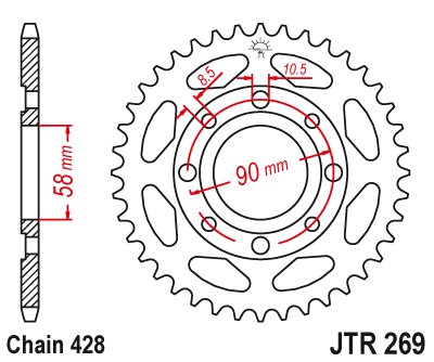 VC 125 ADVANCE (1996 - 1999) rear sprocket | JT Sprockets