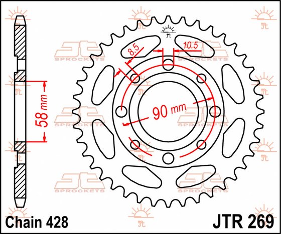 VC 125 ADVANCE (1996 - 1999) rear sprocket | JT Sprockets