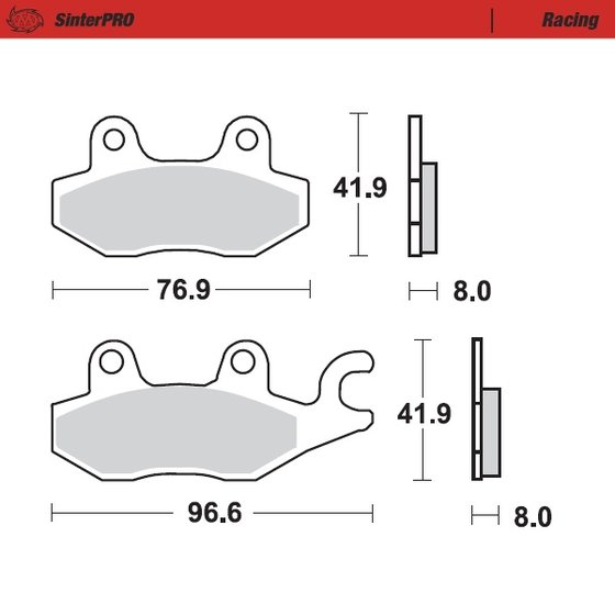 ZFORCE 500 (2016 - 2017) sintered metal racing brake pads | MOTO-MASTER