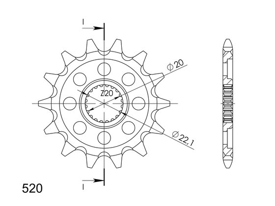 EC 250 F 4T (2013 - 2015) front sprocket | Supersprox