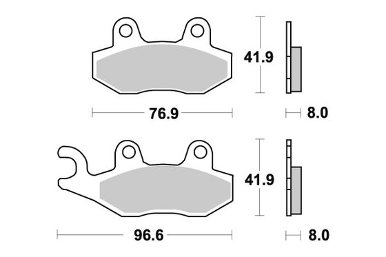 CANYON 600 (1995 - 1999) brakepads sintered offroad | SBS