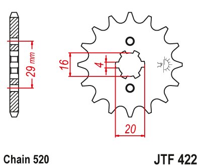 500 WMX (1985 - 1985) steel front sprocket | JT Sprockets