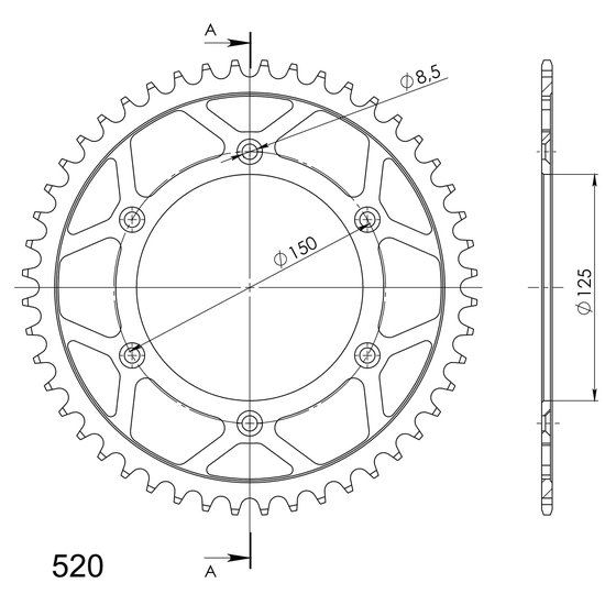 FS 650 E (2004 - 2008) steel rear sprocket | Supersprox