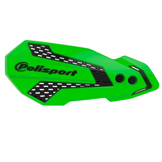 RR 125 ENDURO RACING 2T (2012 - 2022) mx flow handguards in green/black | POLISPORT