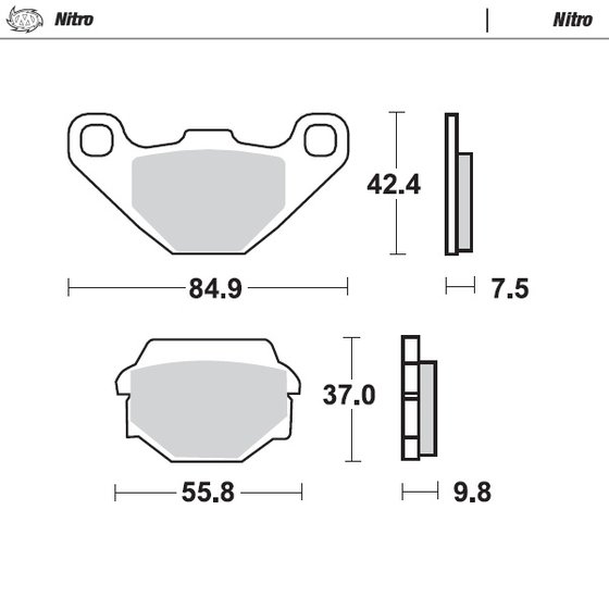 FE 600 (1993 - 1998) moto-master brakepads kawasaki: rear klr650 1989-2003, husaberg all models <199 | MOTO-MASTER