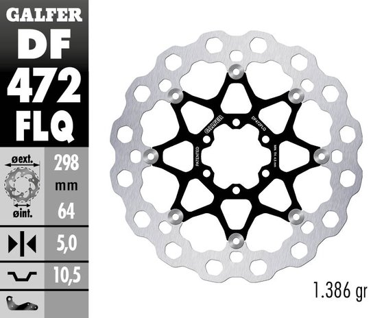 RAPTOR 650 (2001 - 2007) float cubiq brake disc/rotor | GALFER