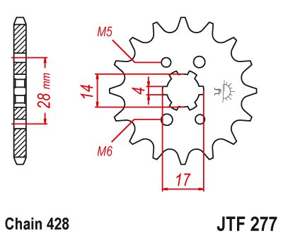 MULHACEN 125 (2007 - 2010) steel front sprocket | JT Sprockets