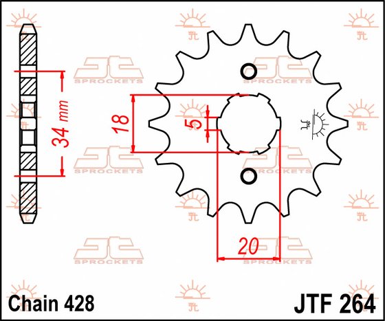 COUGAR 125 (2001 - 2001) steel front sprocket | JT Sprockets