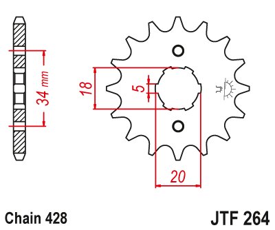 COUGAR 125 (2001 - 2001) steel front sprocket | JT Sprockets