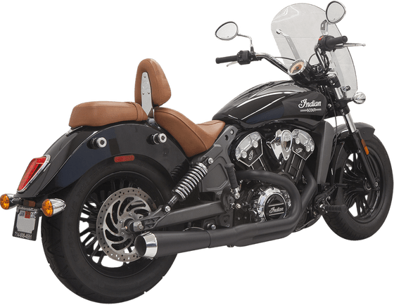 SCOUT SIXTY (2016 - 2022) short change megaphone exhaust system - black | BASSANI XHAUST