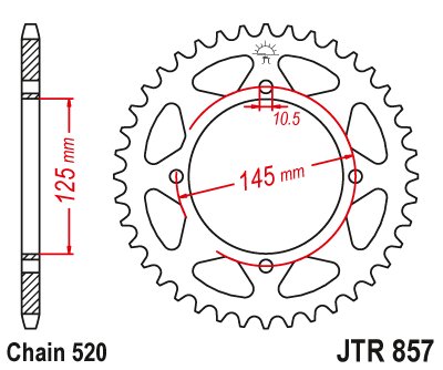 660 MASTIFF (1997 - 2003) rear sprocket 47 tooth pitch 520 jtr85747 | JT Sprockets