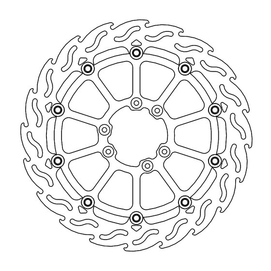 450F (2013 - 2021) motomaster supermoto racing flame front disc tm: en, mx | MOTO-MASTER