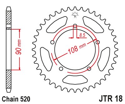 SKORPION TOUR 660 (1995 - 2002) steel rear sprocket | JT Sprockets