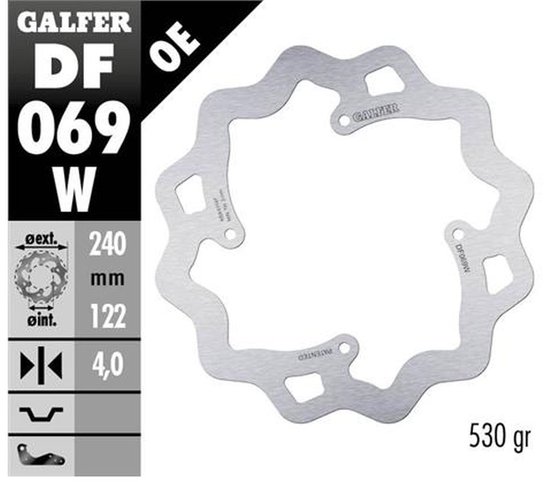 450 CRM F R (2004 - 2013) fixed wave rear brake disc | GALFER