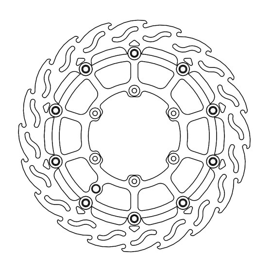 XC 200 (2018 - 2019) moto-master smr flame brakedisc front gasgas (black) | MOTO-MASTER