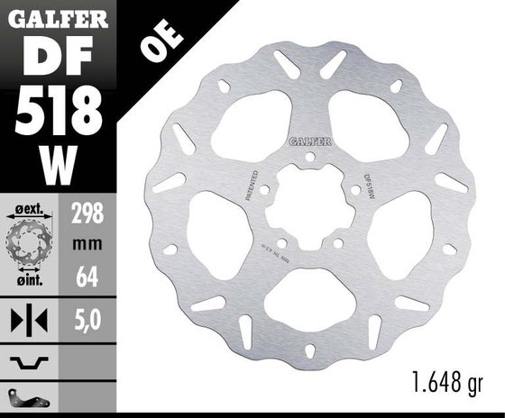 SCOUT (2015 - 2017) fixed wave brake rotor | GALFER