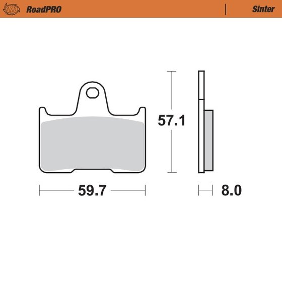 BRUTALE 1090 (2014 - 2019) sintered rear brake pad | MOTO-MASTER