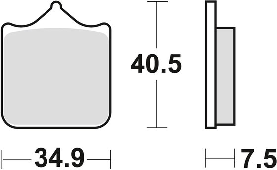 SE 4.5 F (2009 - 2013) sintered metal brake pad | TRW