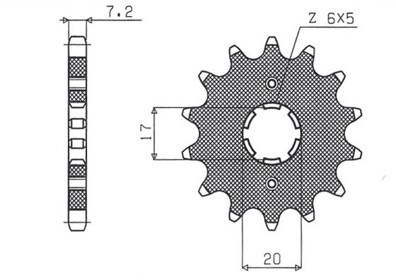 BAJA SENDA 125 (2004 - 2013) 428 15t front replacement sprocket | SUNSTAR SPROCKETS