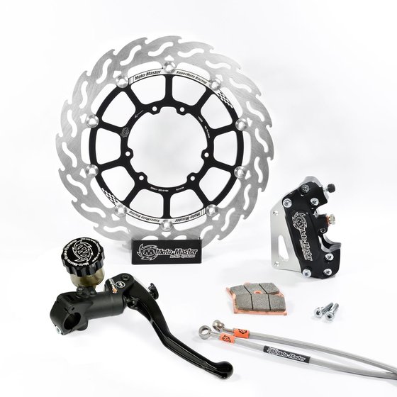 250F (2013 - 2021) complete brake kit supermoto racing with disc, pads, caliper, adapter, brake line, radial master cylinder - bikes w/ headlight | MOTO-MASTER