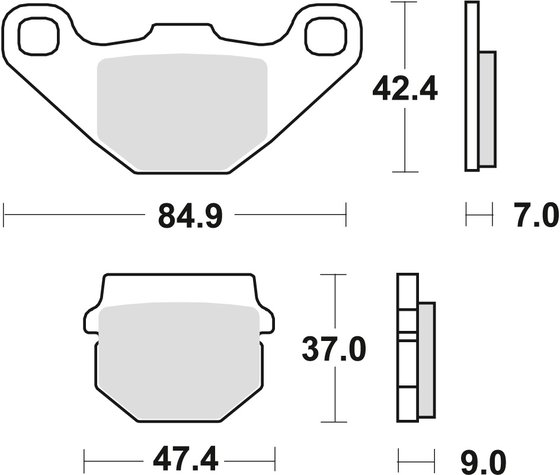 TREKKER 50 (1998 - 2000) allround organic standard brake pad | TRW