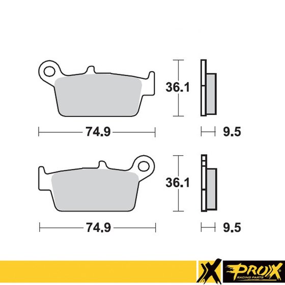 EC 450 F (2005 - 2009) rear brake pad | ProX