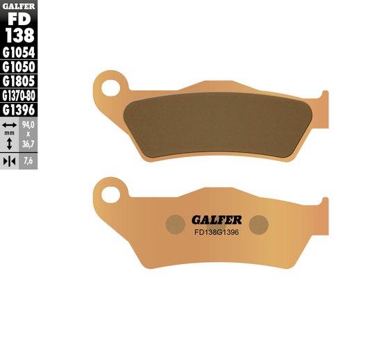 SE 4.5 F (2010 - 2013) street sinter brake pads - front | GALFER