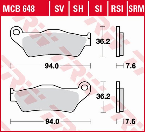 SE 4.5 F (2005 - 2013) organic brake pad for scooter - 125 | TRW