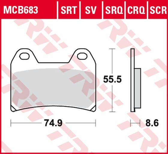 SCRAMBLER 1200 (2009 - 2009) hyper-carbon racing brake pad | TRW