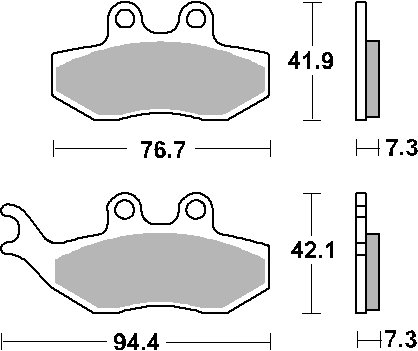 ELYSEO 150 (2000 - 2004) brakepads ceramic (774hf) | SBS