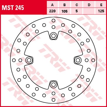 250 SV (2001 - 2002) fixed rear brake rotor - 220 round shape | TRW