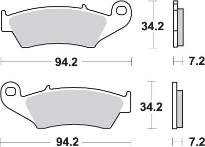 MC 125 (2003 - 2013) brakepads sintered | SBS