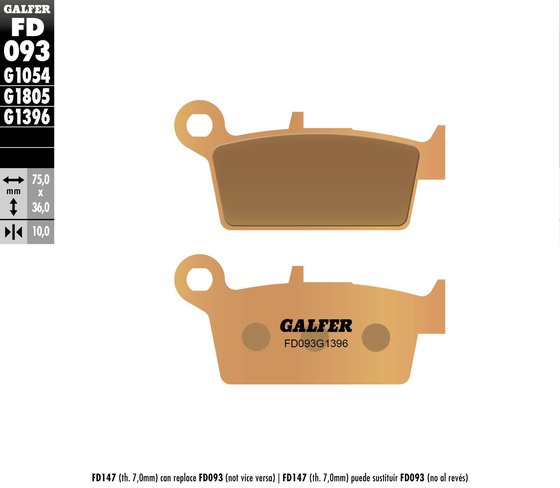 EC 125 (2001 - 2011) street sinter brake pad | GALFER