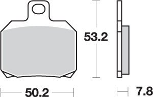 752 S (2020 - 2023) brakepads sintered rear | SBS