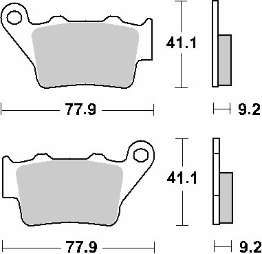 EC 300 2T (1999 - 1999)  sbs brakepads carbon silver | SBS